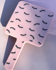 Pink Lash Mirror - Lash Print Design Mirror by LaviLash