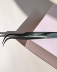 Silver VETUS Lash Tweezers - (MCS-15) Curved S Tweezer | LaviLash