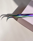 VETUS Lash Tweezers - (MCS-15) Curved S Tweezer - Rainbow