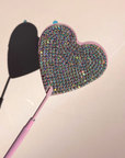 Eyelash Extension Mirror - Heart Diamante Design by LaviLash