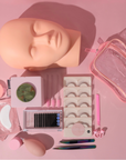 LAVILASH Lash Training Kit | Beginner Friendly with Mannequin Head Tweezers and Practice Lash Extensions