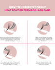 How to correctly pickup heated bonded premade lash fans - LaviLash