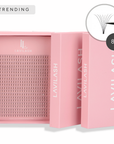 XL 8D Premade Lash Tray with lightweight Korean PBT volume fans for professional lash artists