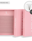 Close up of XL 10D premade volume lash fans designed for mega volume lash extensions and advanced lash styling