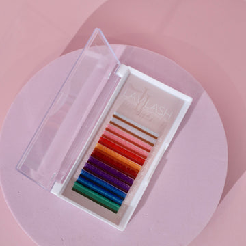 Coloured Classic Flat Lashes | Acrylic Trays