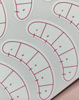 lash mapping template - sticker