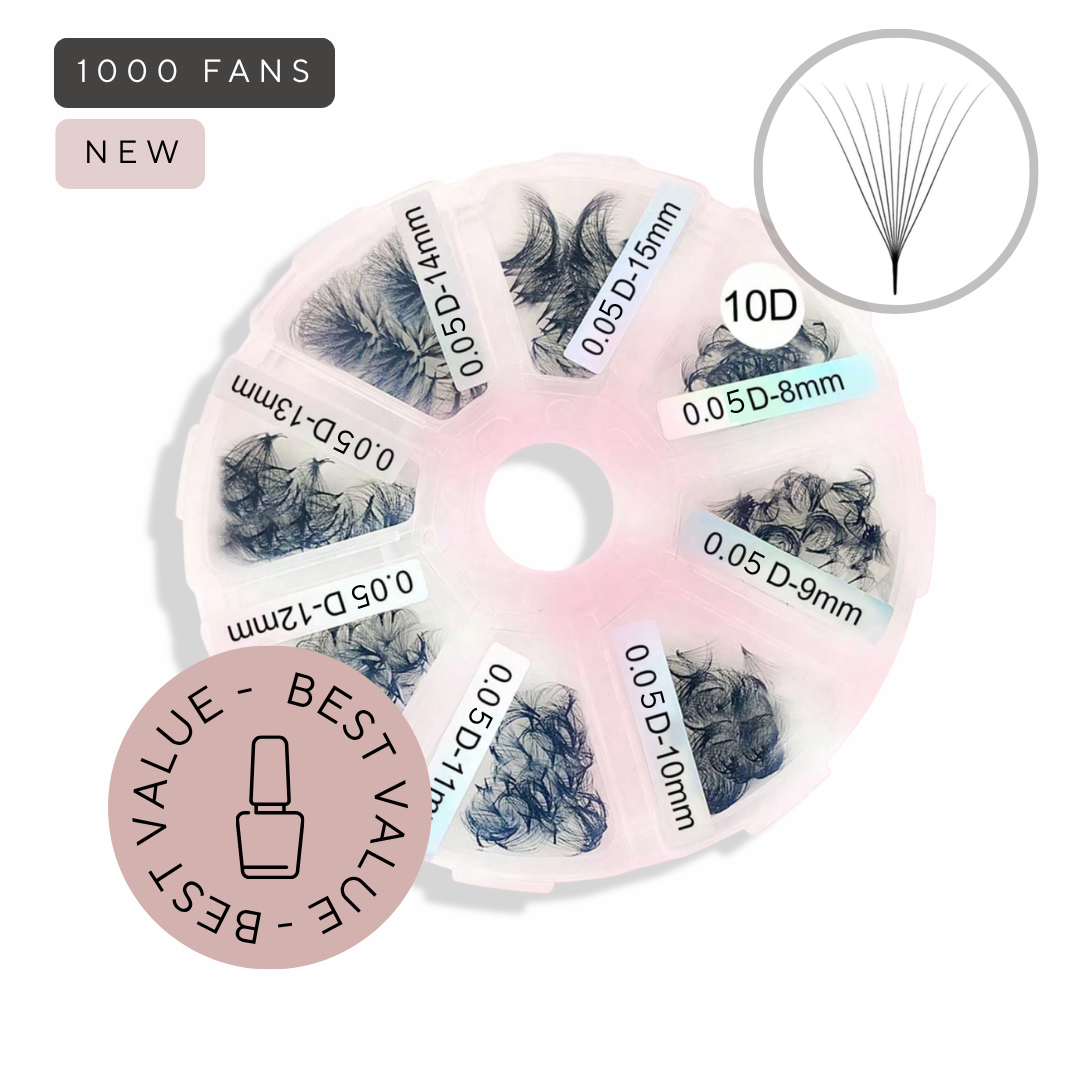 10D Loose Promade Lashes | 1000 Fans