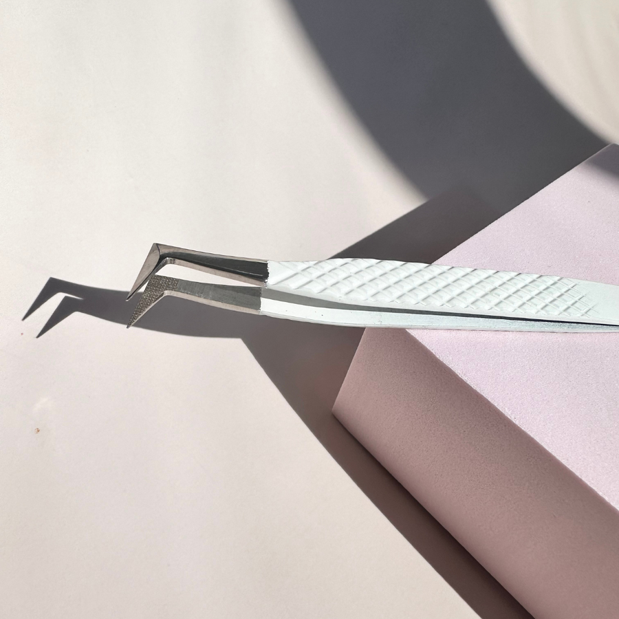 Fibre Grip Tweezers - White