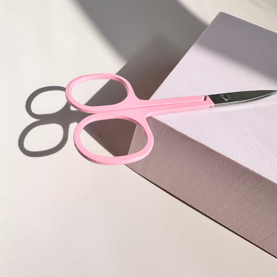 Pink Eyelash Scissors - Precision Trimming Tool for Lash Extensions