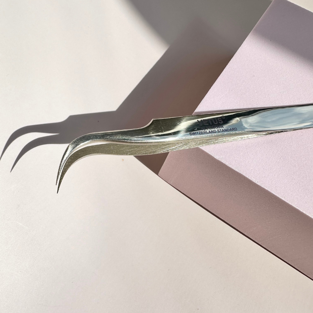 VETUS Lash Tweezers - (MCS-15) Curved S Tweezer 