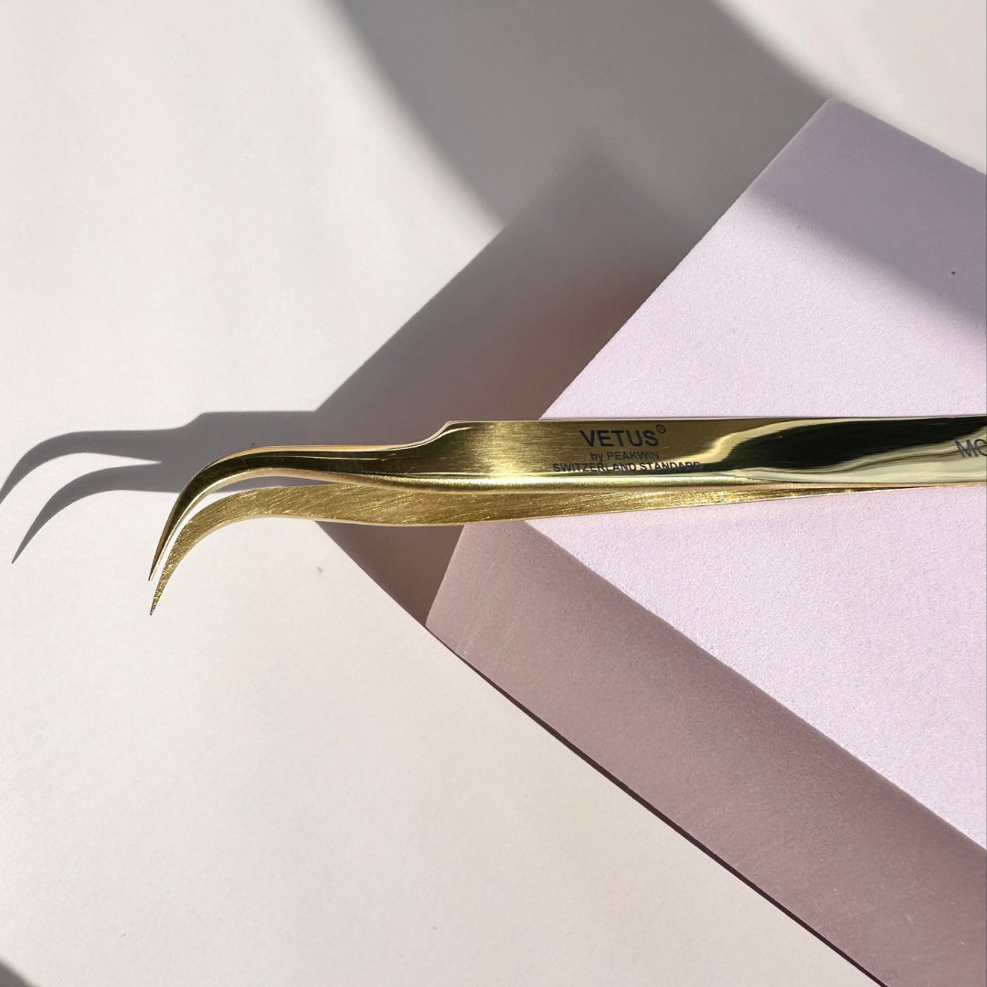 VETUS Lash Tweezers - (MCS-15) Curved S Tweezer | LaviLash