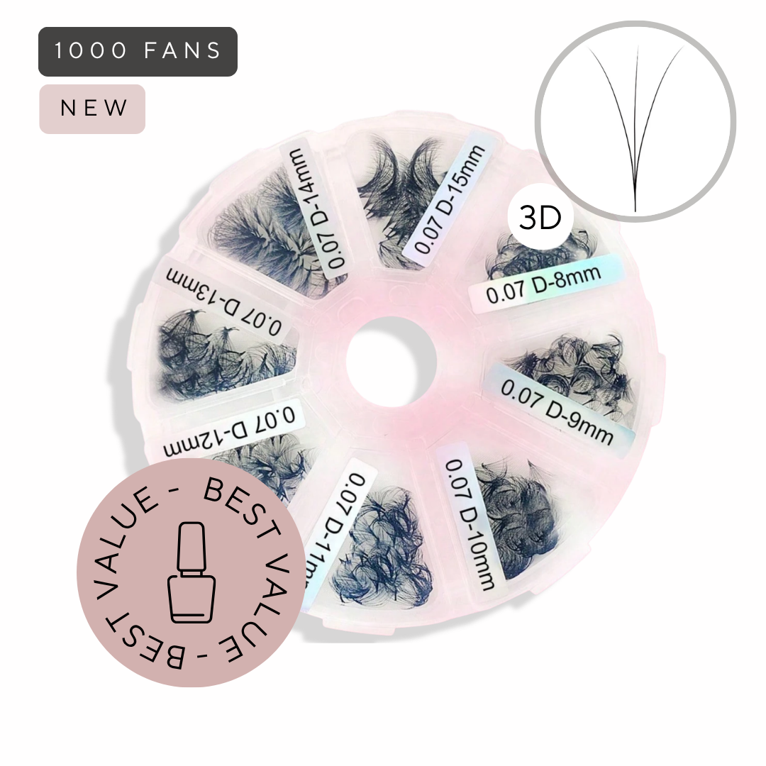 3D Loose Promade Lashes | 1000 Fans