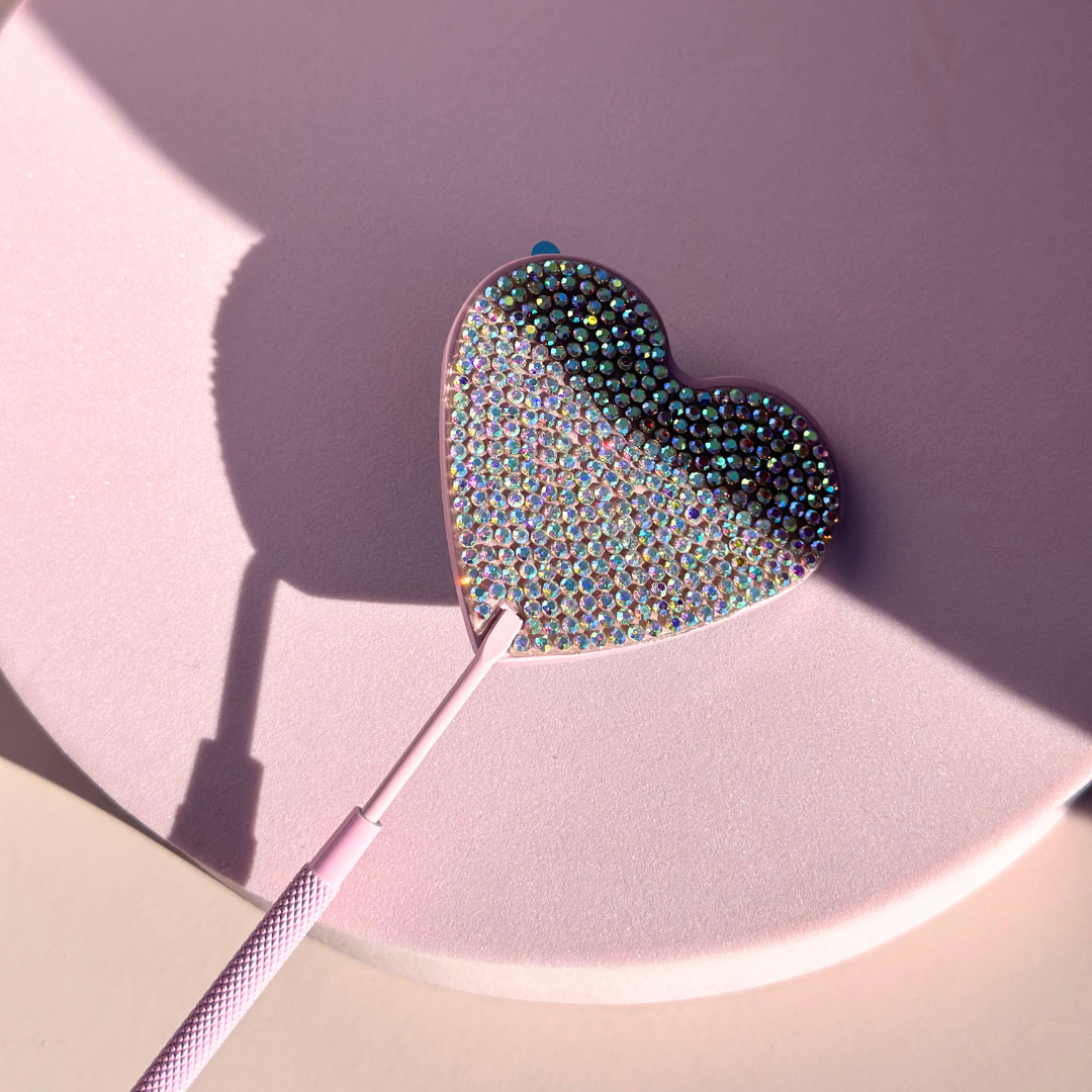 Lash Extension Mirror - Heart Diamante Design by LaviLash