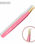 90 Degree Boot Pink Volume Lash Tweezer for handmade volume lashes