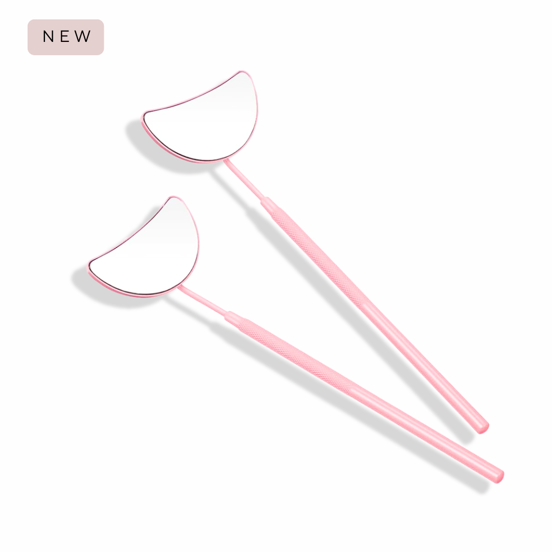 Half Moon Lash Mirror for Eyelash Extensions | Stainless Steel