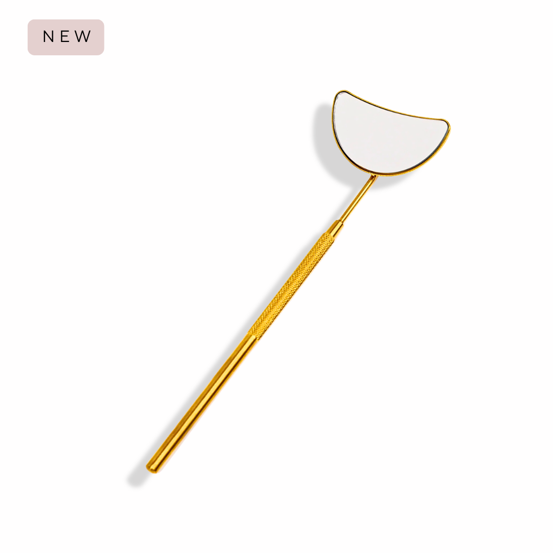 Half Moon Lash Mirror for Eyelash Extensions | Stainless Steel
