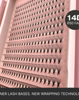 Close-Up of LAVILASH 14D Promade XXL Lash Fans - Mixed Lengths and Premium Synthetic Silk Material