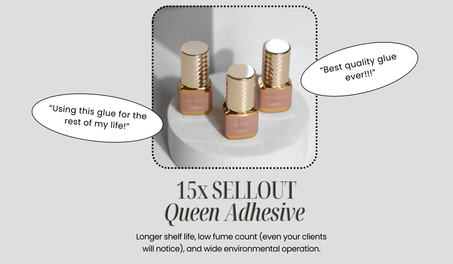 LAVILASH Queen Adhesives - 15x sell-out, trusted by lash artists for superior bonding and quick drying