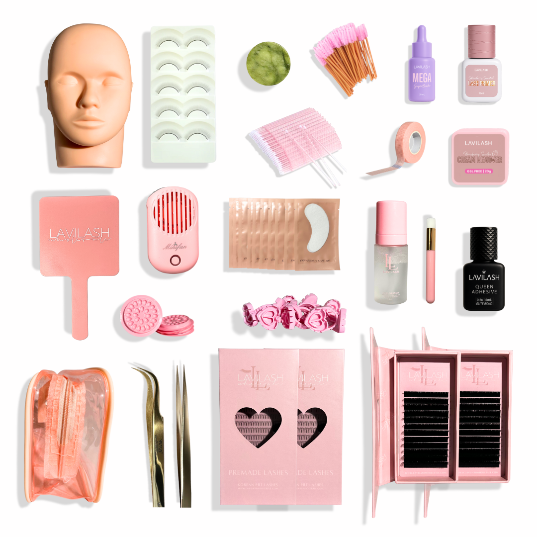 Lash Class Kit Example LAVILASH Beginner Lash Training Kit โ Lash Extension Needs