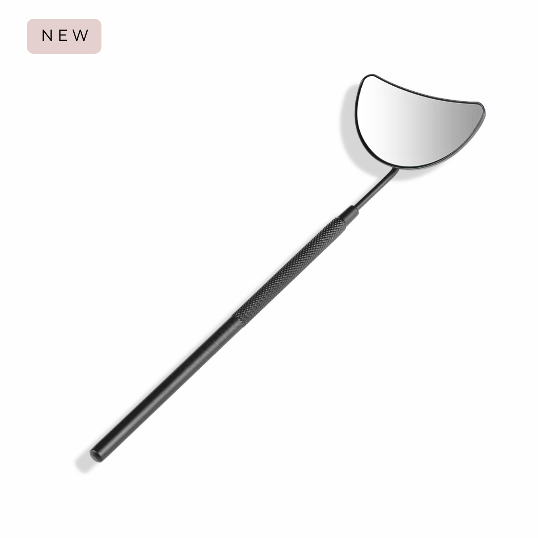 Half Moon Lash Mirror for Eyelash Extensions | Stainless Steel