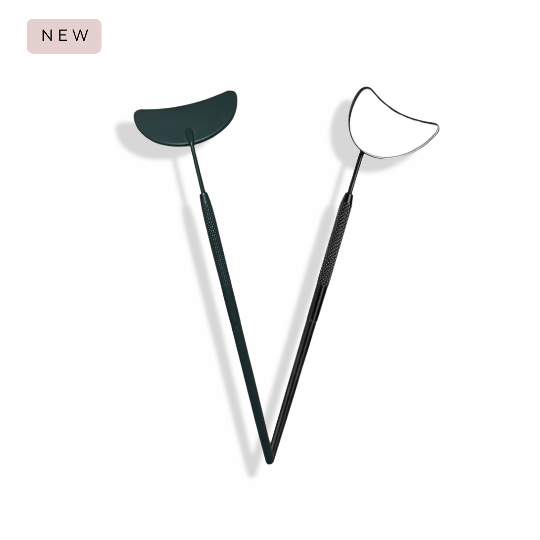 Half Moon Lash Mirror for Eyelash Extensions | Stainless Steel