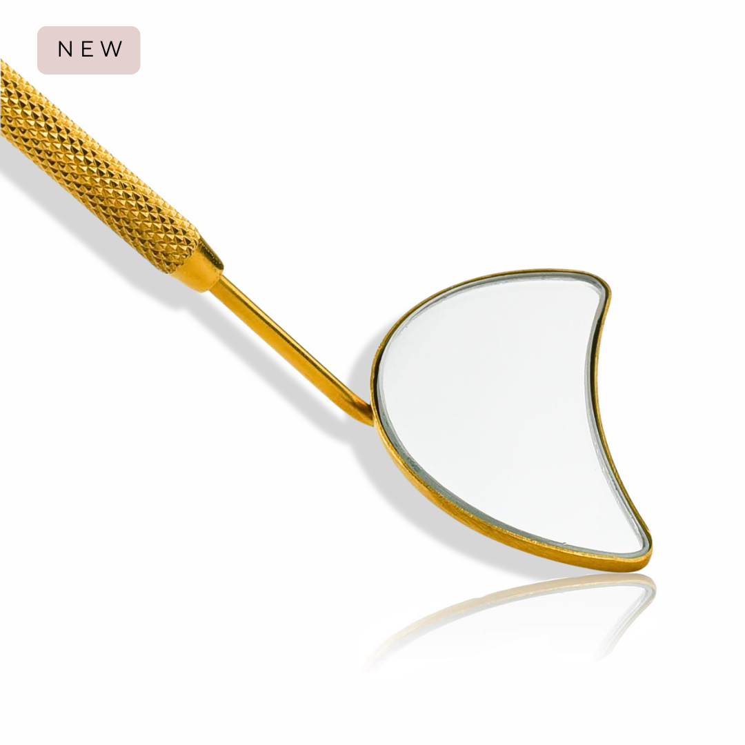 Half Moon Lash Mirror for Eyelash Extensions | Stainless Steel