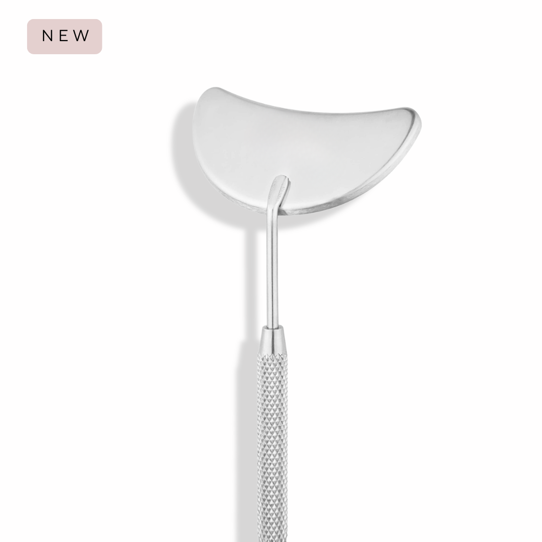 Half Moon Lash Mirror for Eyelash Extensions | Stainless Steel