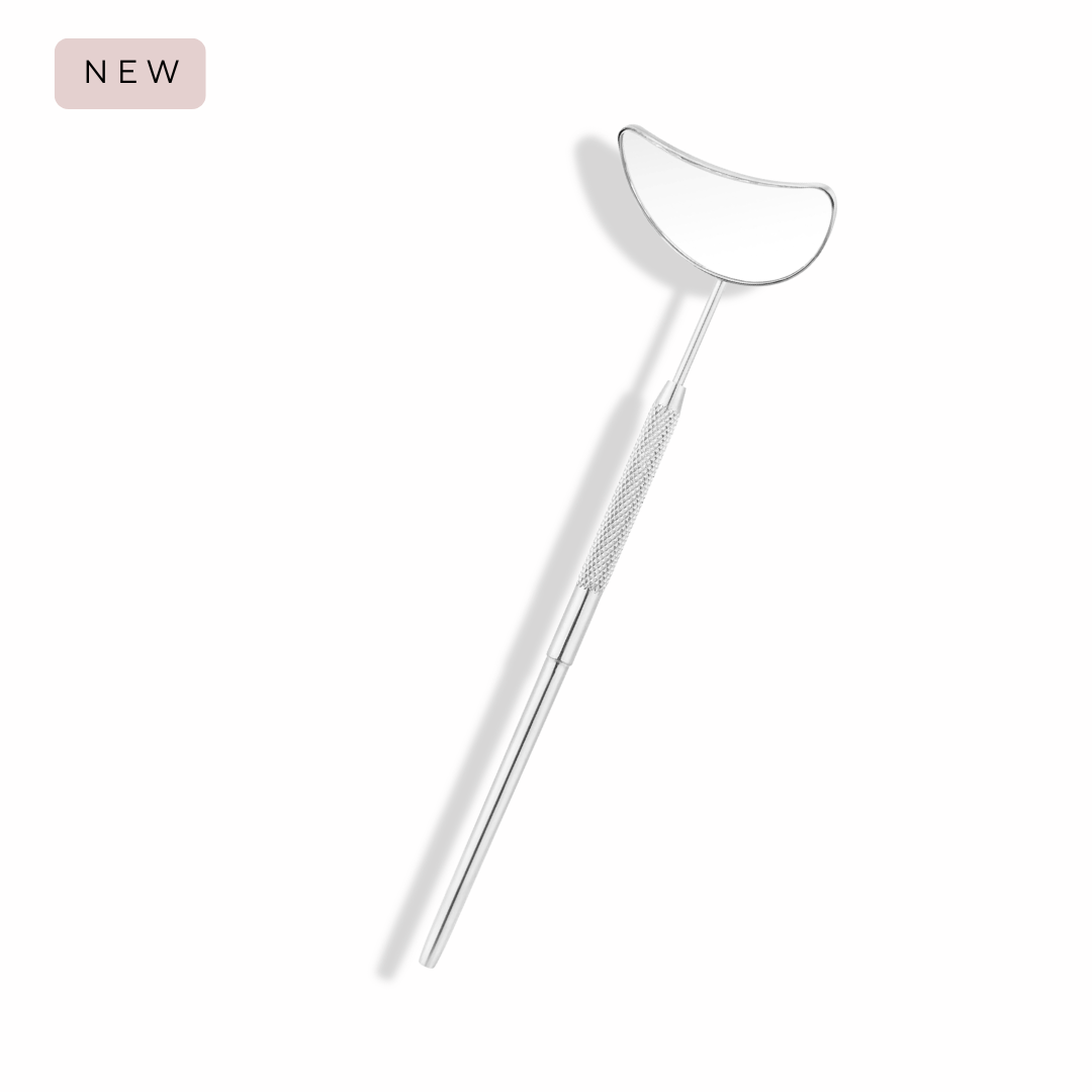 Half Moon Lash Mirror for Eyelash Extensions | Stainless Steel