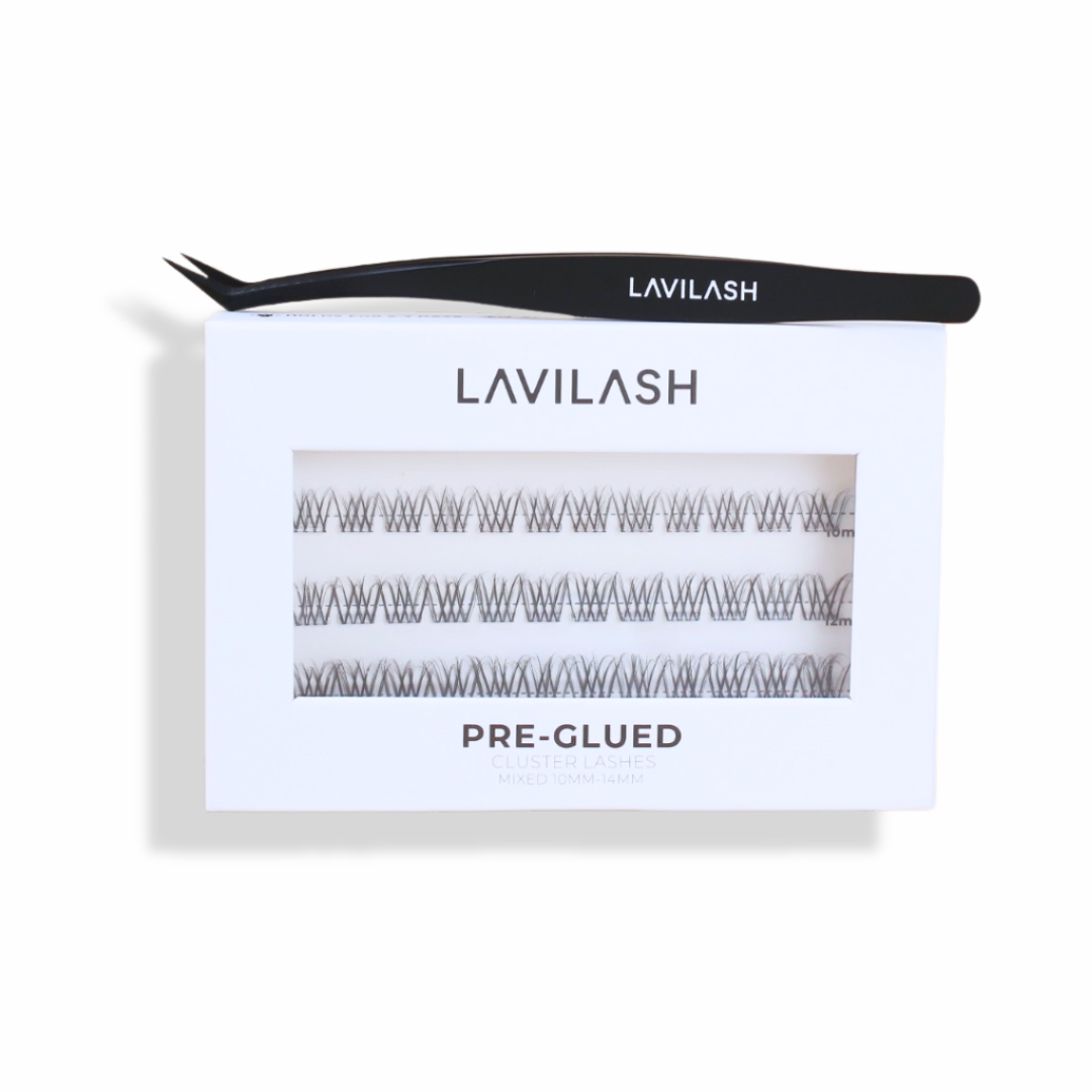 Pre-Glued DIY Cluster Lash Kit