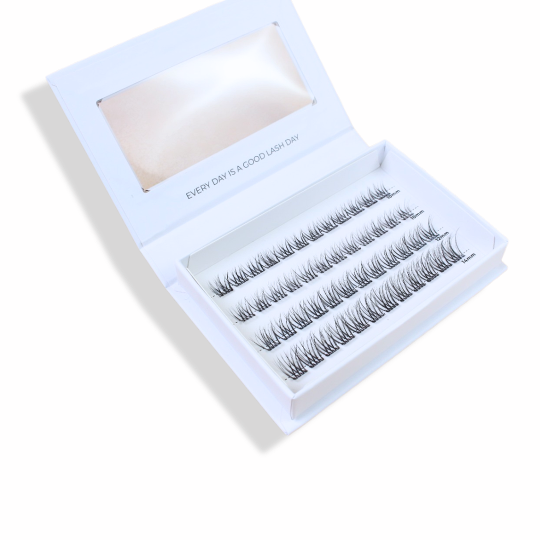 Pre-Glued DIY Cluster Lash Kit