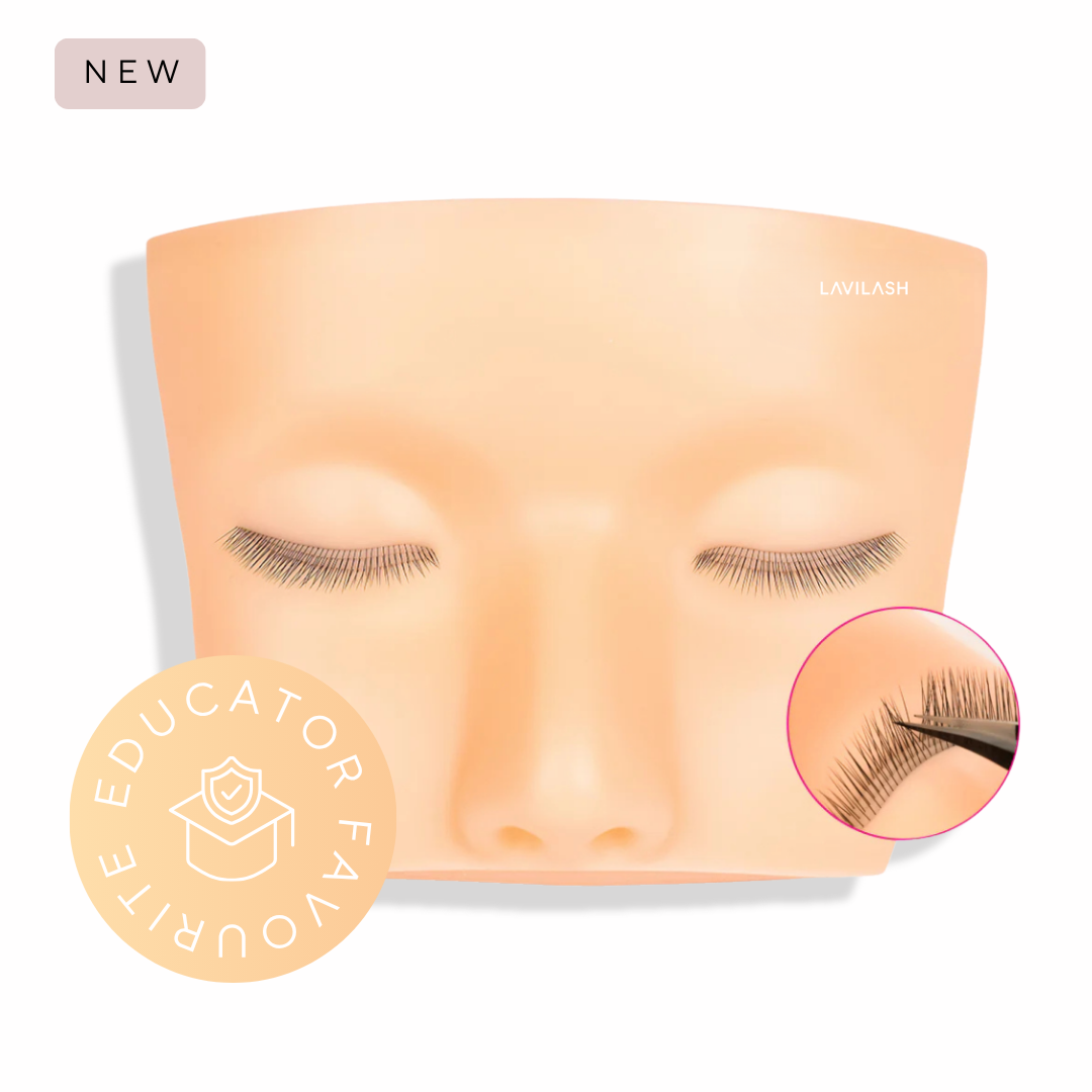 Mini Lash Training Mannequin Head With 3 Layer Lashes