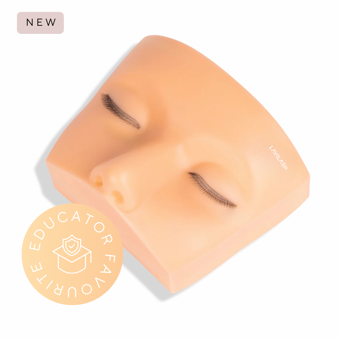 Mini Lash Training Mannequin Head With 3 Layer Lashes