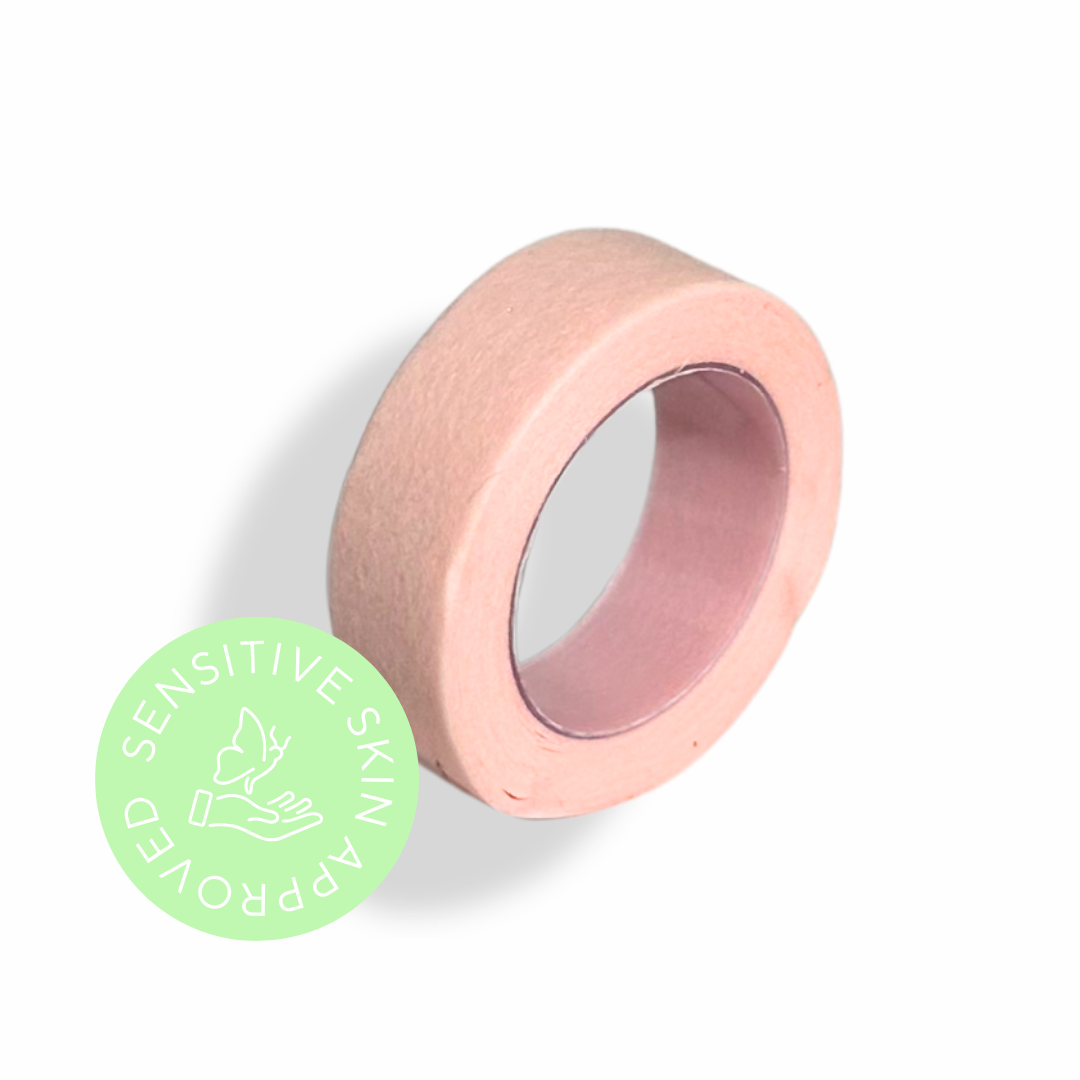 Pink micropore lash tape for sensitive skin and lash isolation