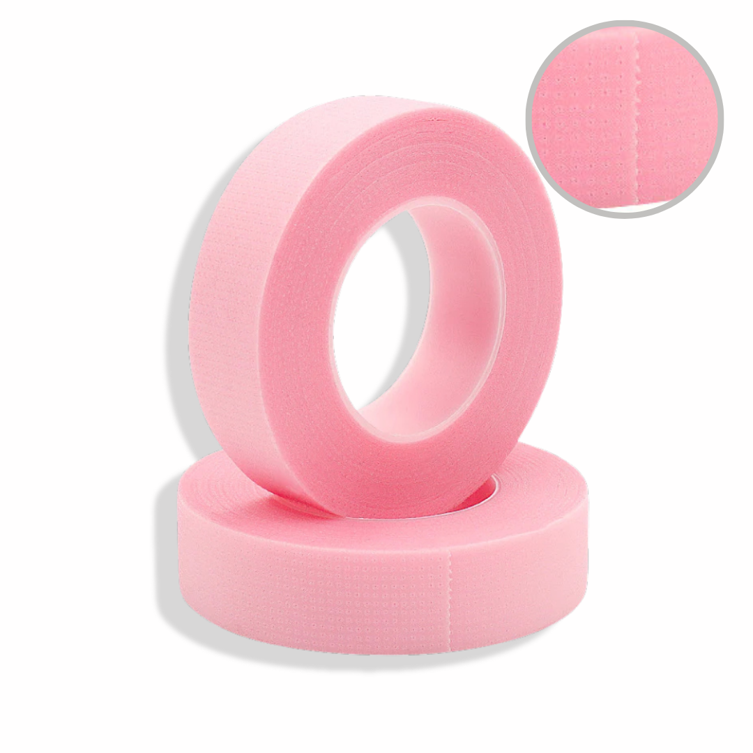 Pink transparent PE lash tape for eyelash extensions