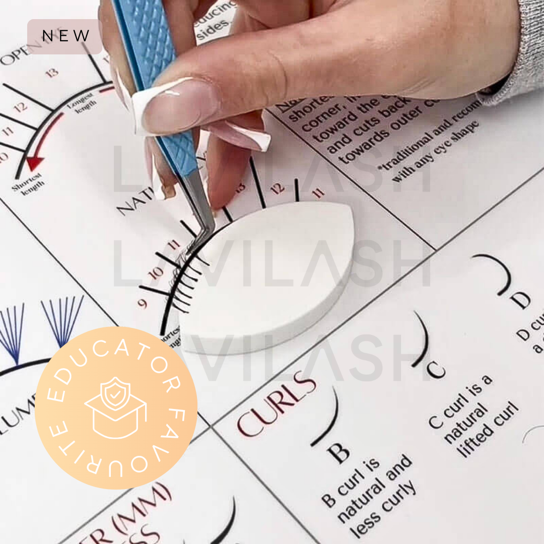 Reusable Lash Mapping Practice Sheet With Sponges