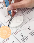 Reusable Lash Mapping Practice Sheet With Sponges
