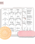 Reusable Lash Mapping Practice Sheet With Sponges