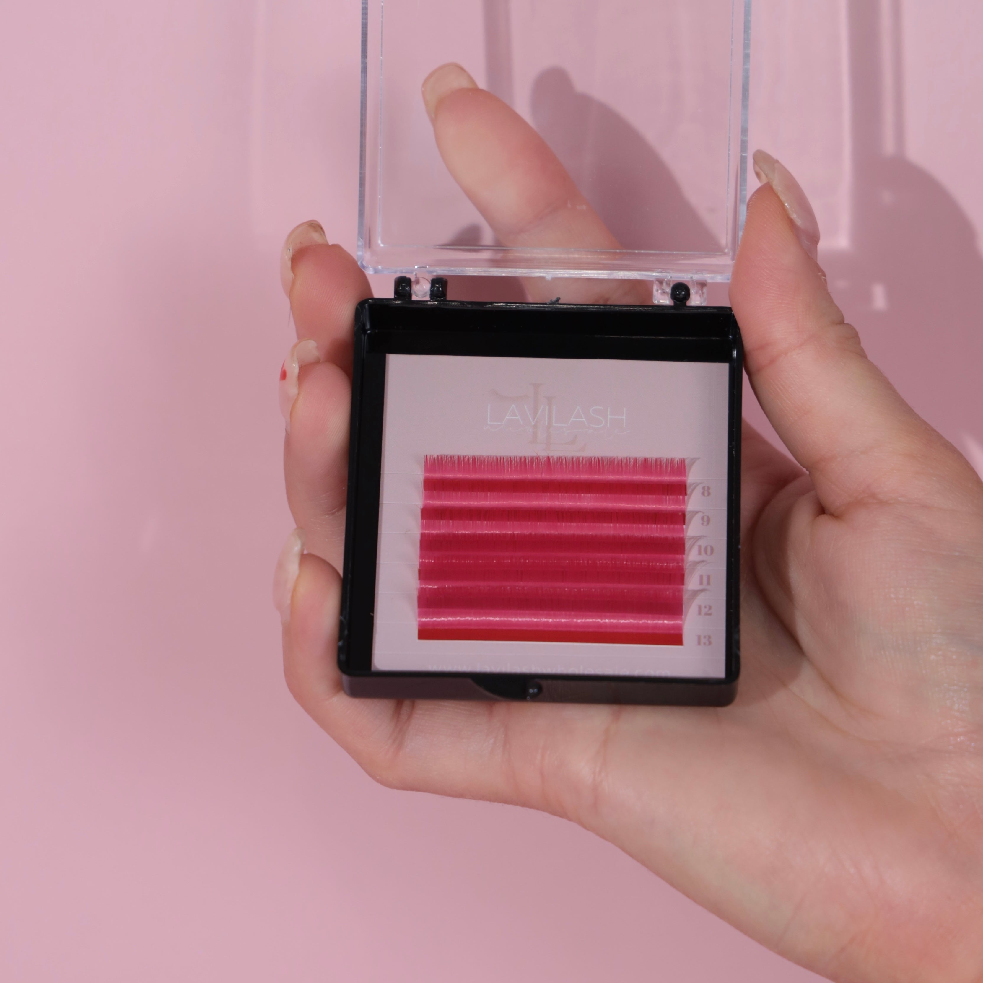 Pink Lashes - Bold and Vibrant Colored Lash Extensions by Lavilash