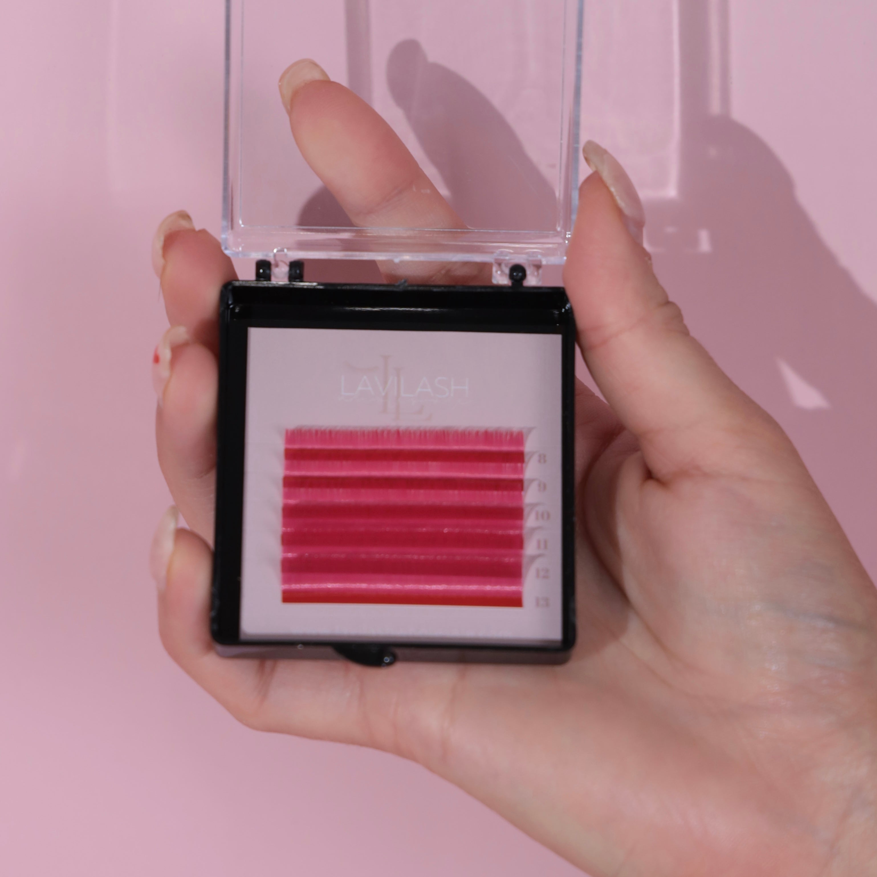 Pink Lashes - Bold and Vibrant Colored Lash Extensions by Lavilash