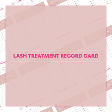 Digital Lash Treatment Record Card