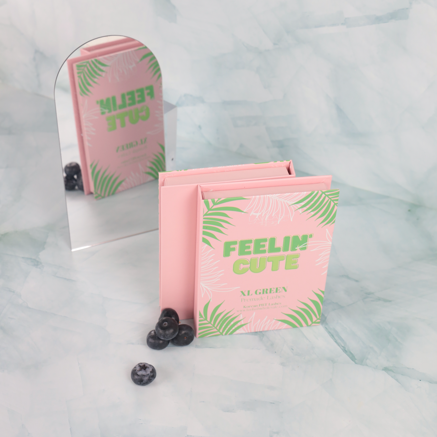 XL Green Premade Lashes - Feelin Cute Box