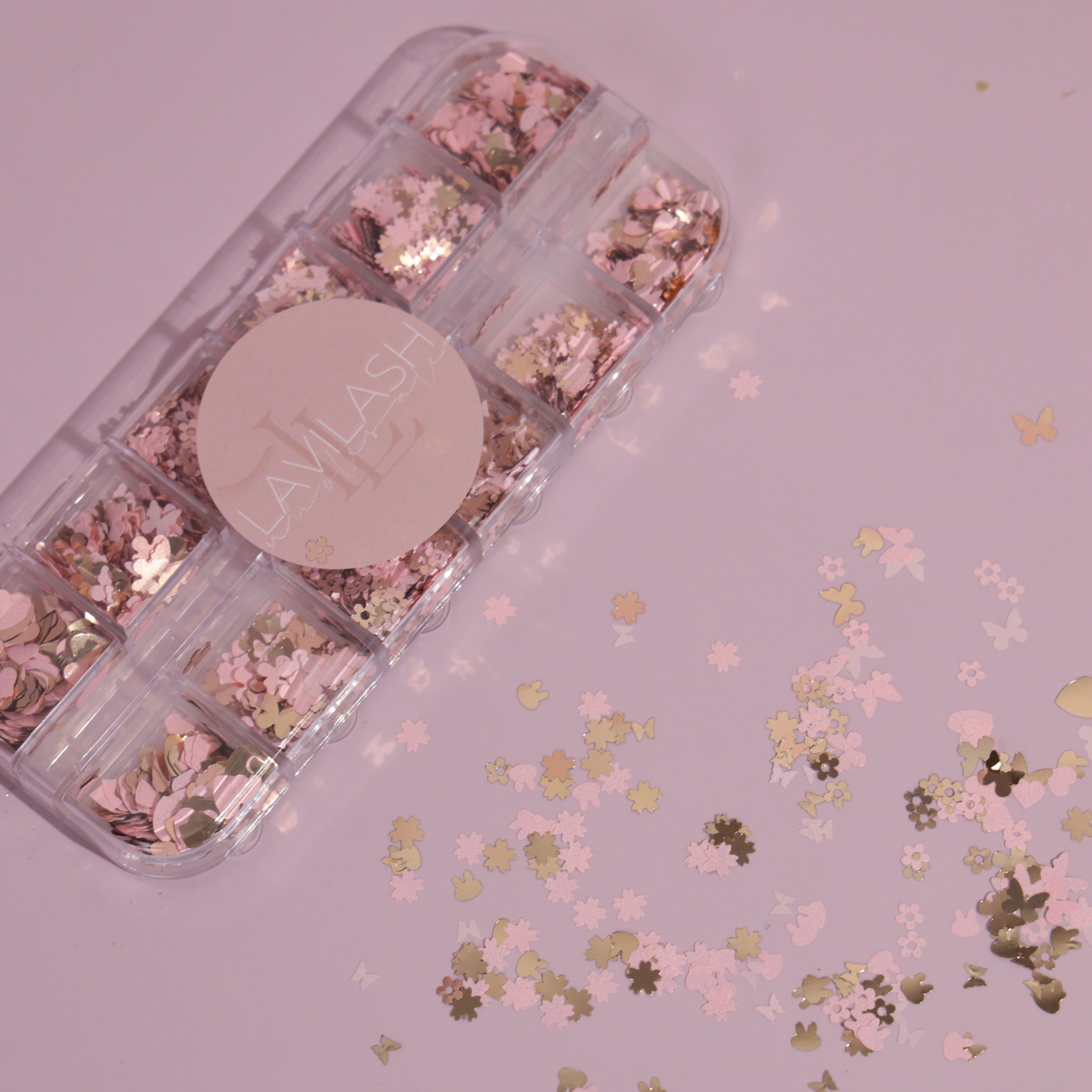 Pink & Gold Lash Decals