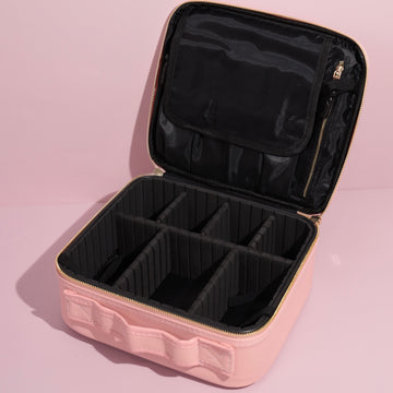 Professional Travel Cosmetic Case (Pink)