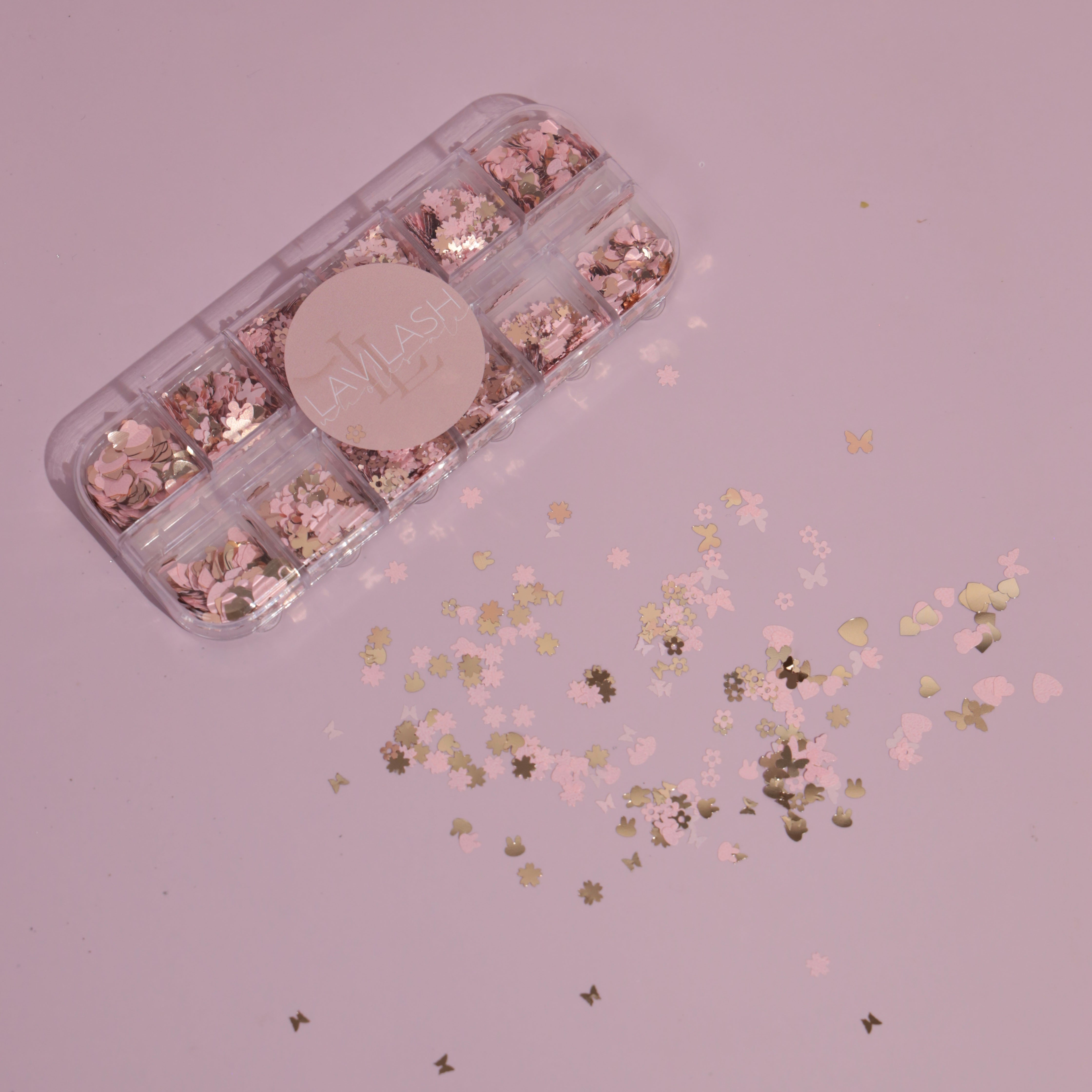 Pink Gold Lash Decals - Decorative Accents for Unique Lash Looks