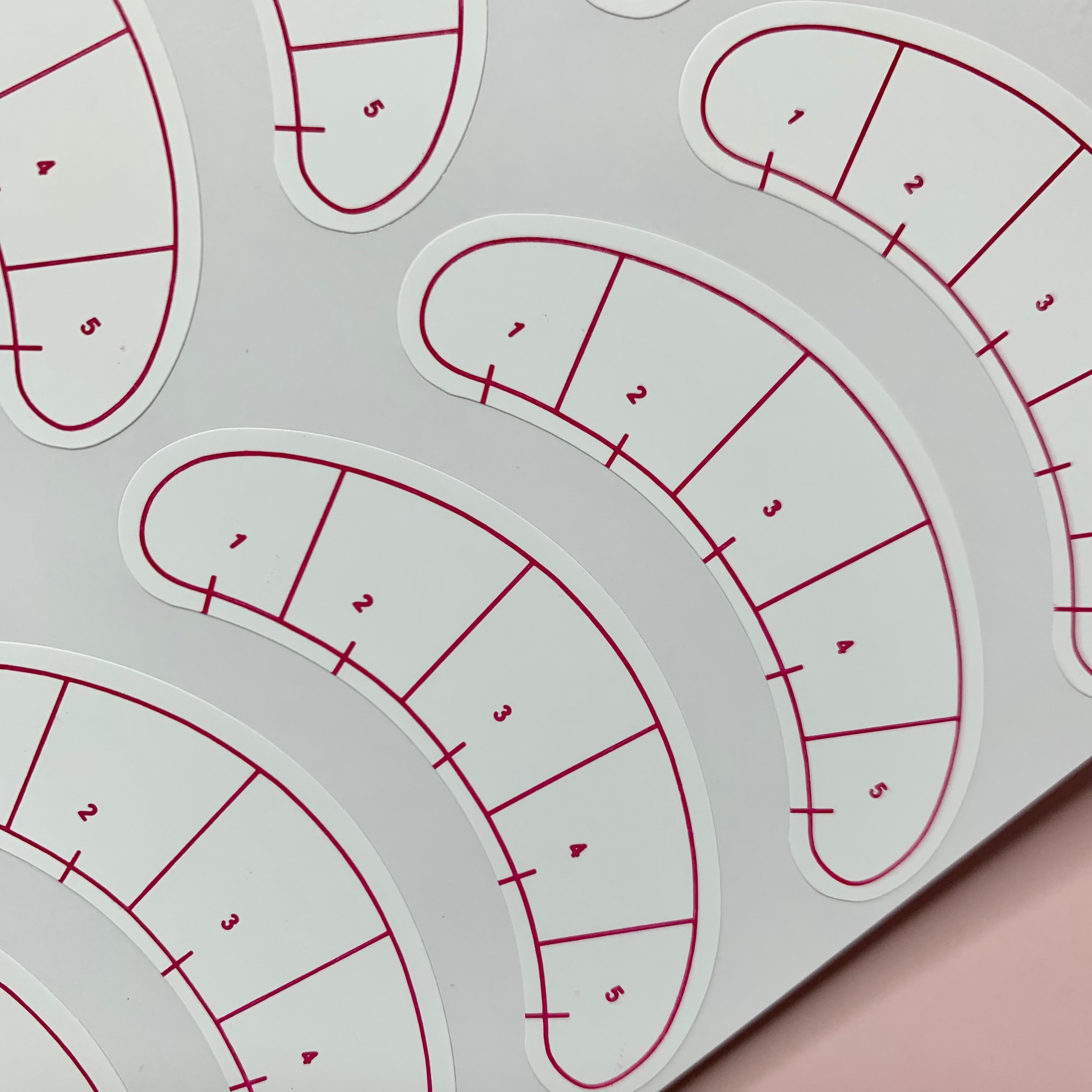 lash mapping template - sticker