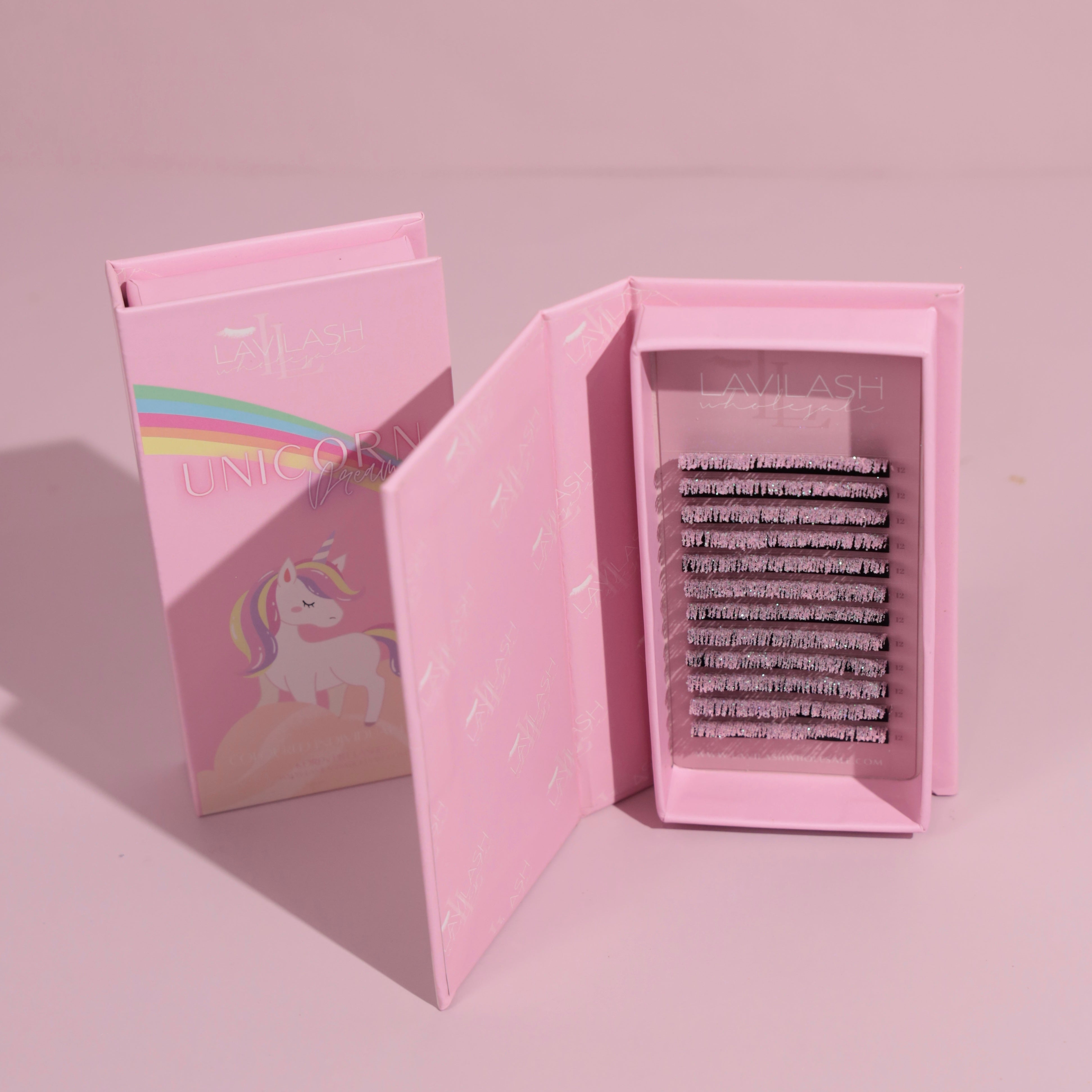 Pink Glitter Lashes - LaviLash