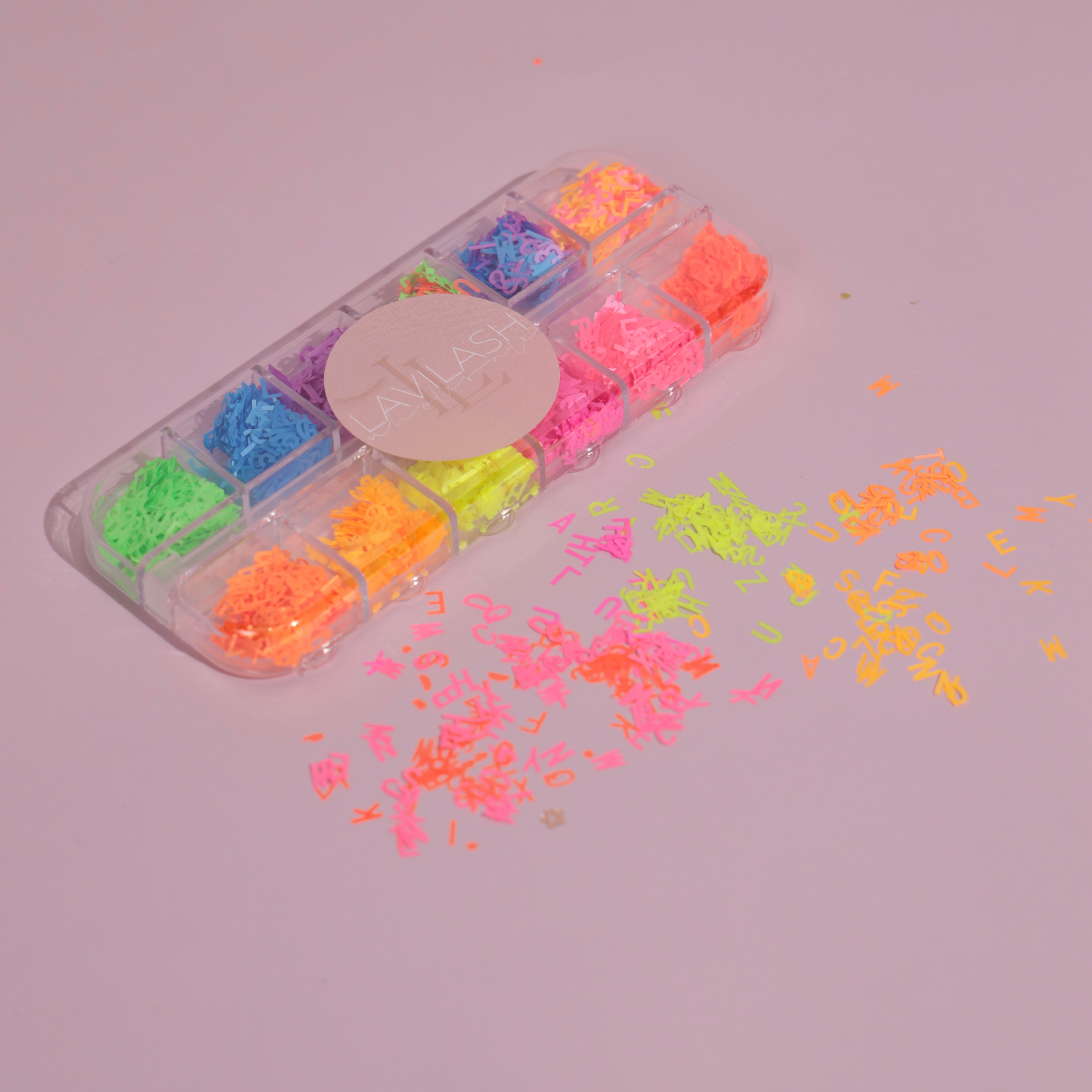 Letter Lash Extension Decals - Decorative Lash Accents