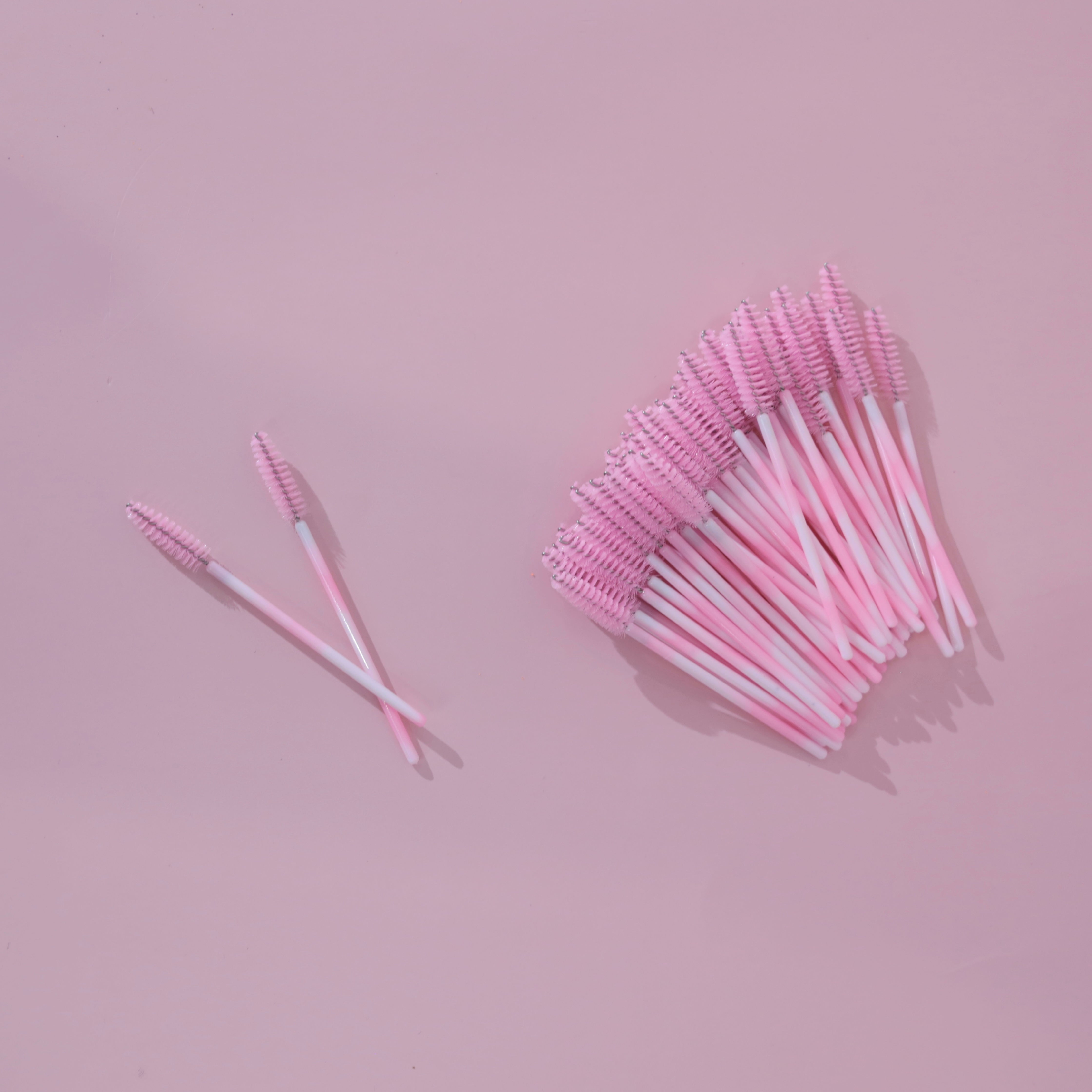 Disposable Lash Wands - Pink/White