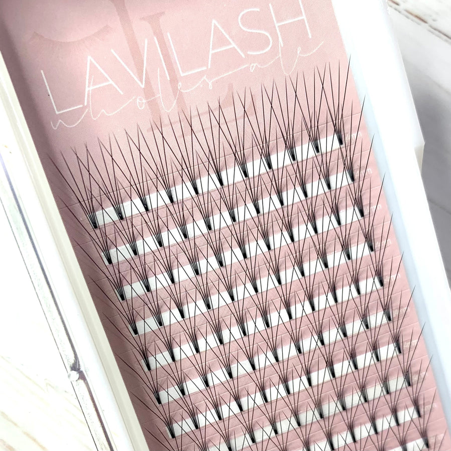 4D L Curl Premade Lashes | Acrylic Trays