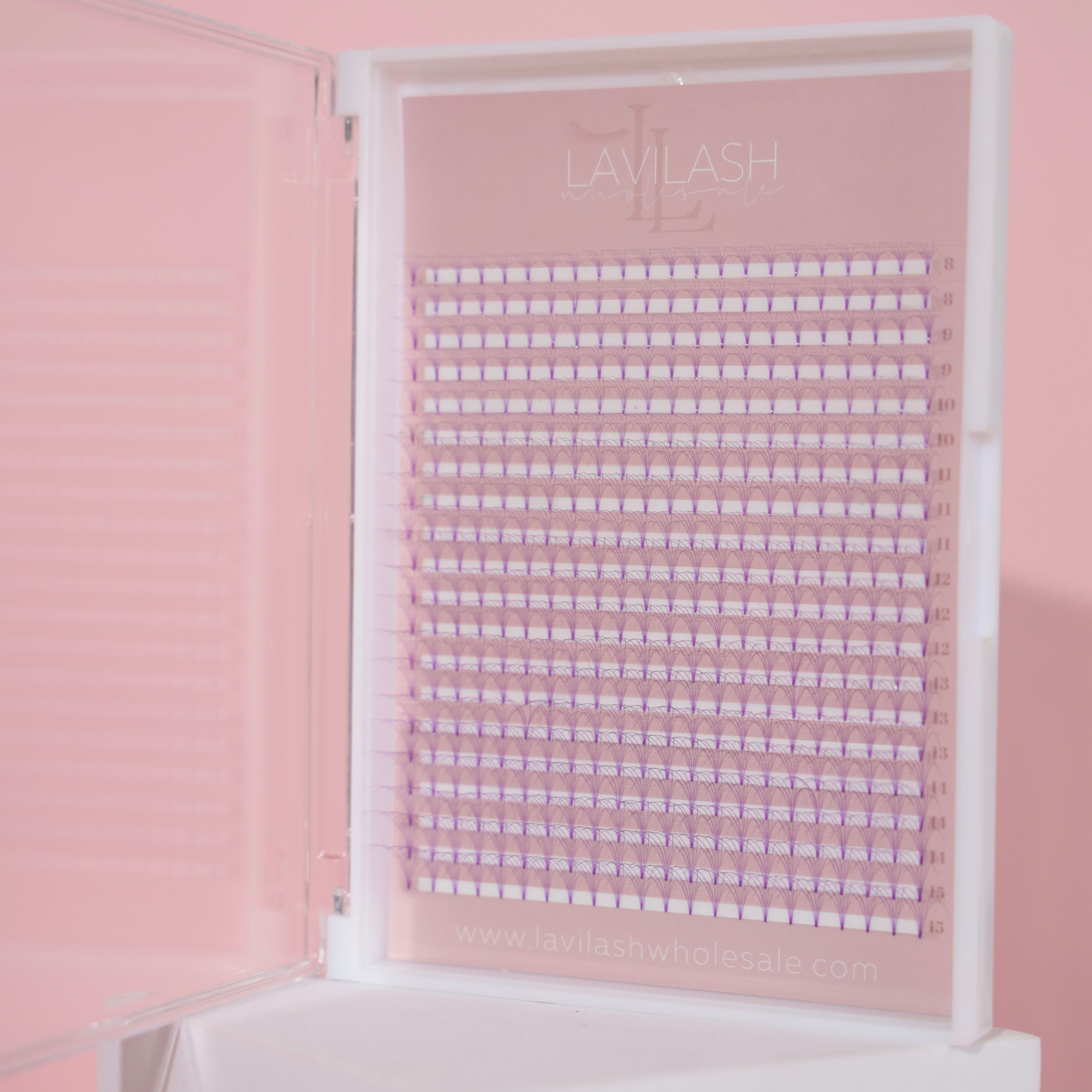 Purple Coloured Premade Lashes